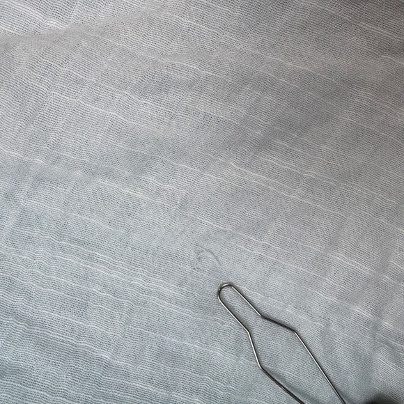 J.Jill Beach Top Blouse Poncho Ombre Blue White Gauze Shirt S L 100% Cotton - Picture 7 of 9